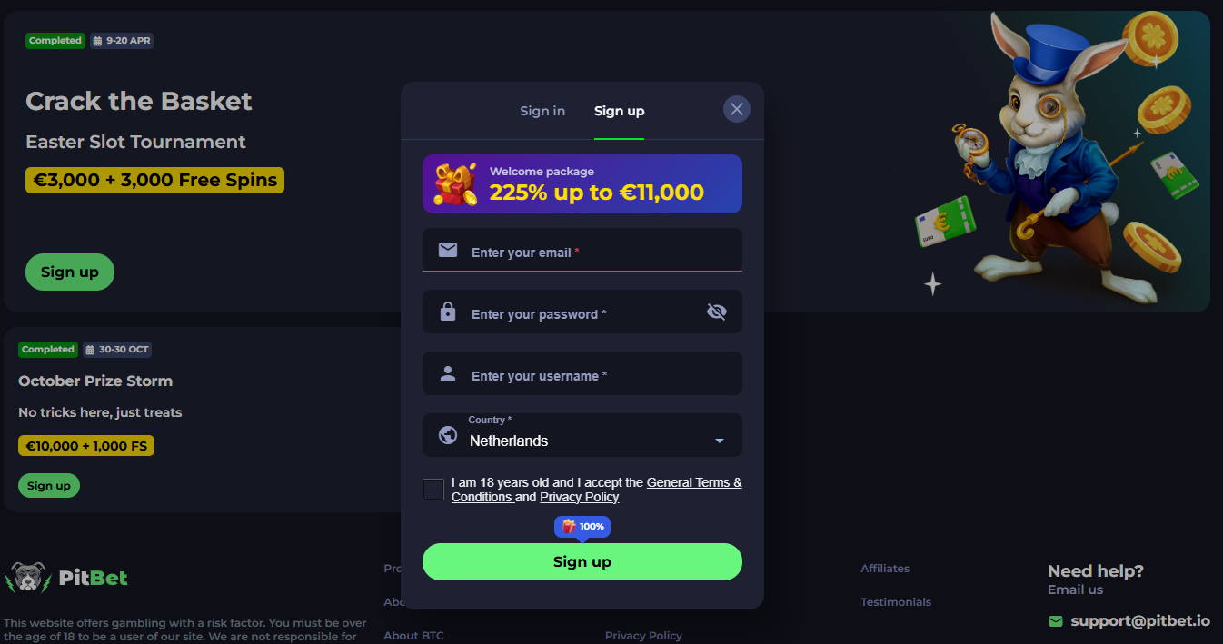Pitbet Casino Registration 1752216967517